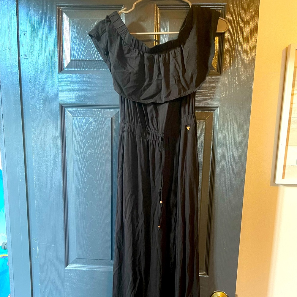 GUESS Black off the shoulder one piece jumper
